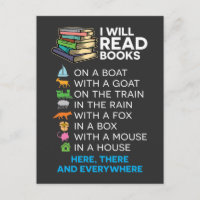 I will read books on a boat and everywhere reading
