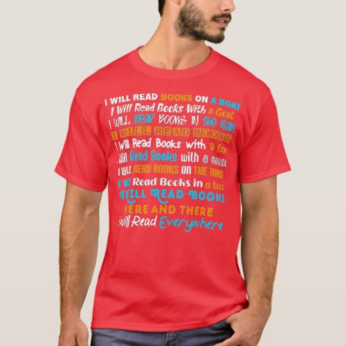 I Will Read Books On A Boat  Everywhere Reading T_Shirt