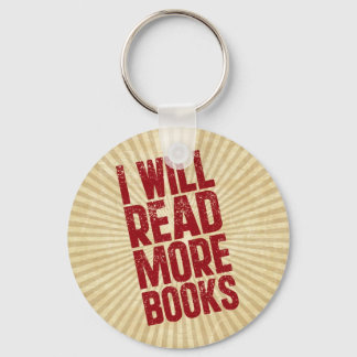 I Will Read More books Keychain