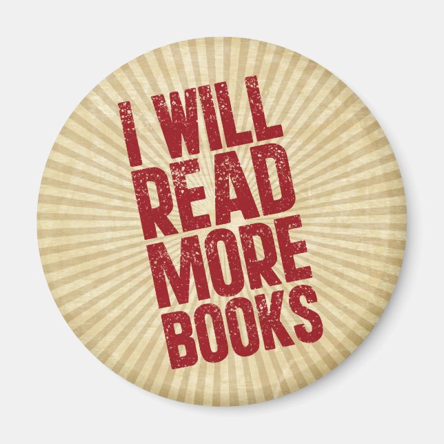 I Will Read More books Magnet (Front)