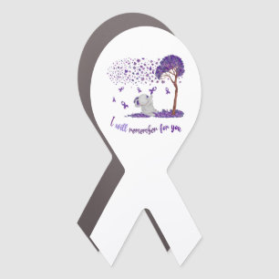 I Will Remember For You Alzheimer's Awareness Car Magnet