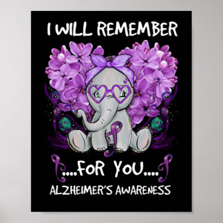 I Will Remember For You Alzheimer's Awareness Poster
