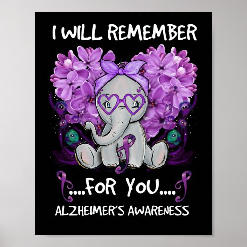 I Will Remember For You Alzheimers Awareness Poster