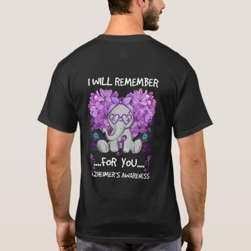 I Will Remember For You Alzheimers Awareness T_Shirt