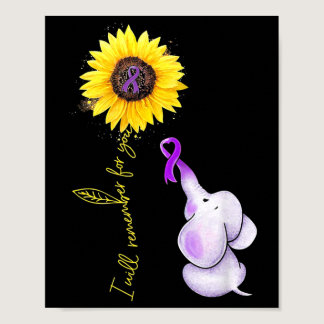 I Will Remember For You Sunflower Alzheimerheimer  Poster