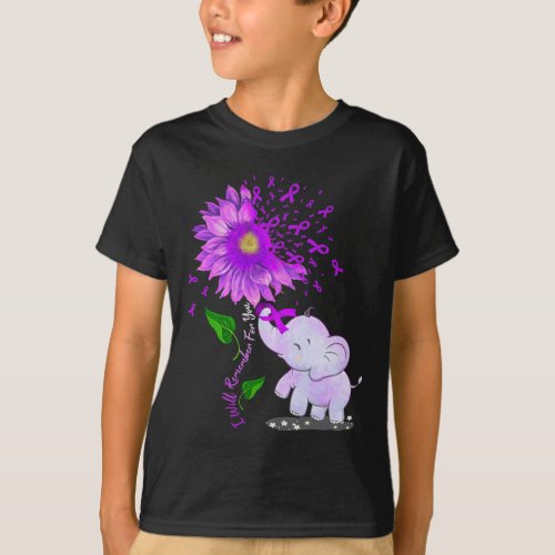 I Will Remember For You Sunflower Alzheimerheimer  T_Shirt