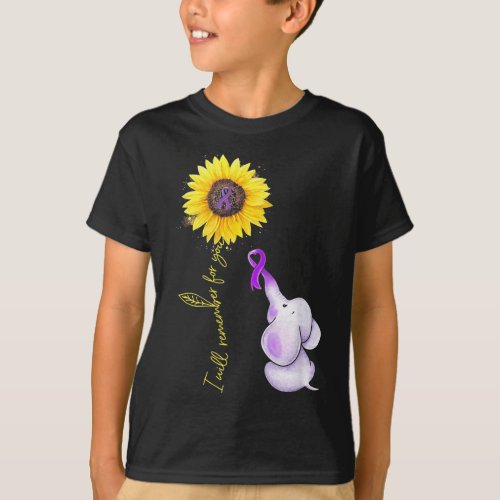 I Will Remember For You Sunflower Alzheimerheimer  T_Shirt