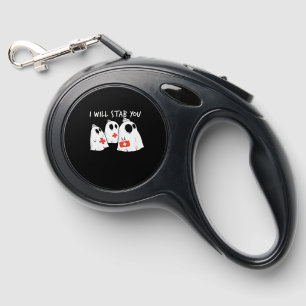 I Will Stab You Ghost Nurse Funny RN Halloween Gho Retractable Pet Leash