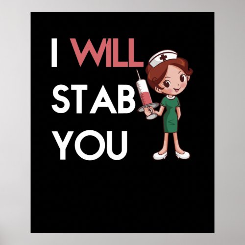 I Will Stab you Poster