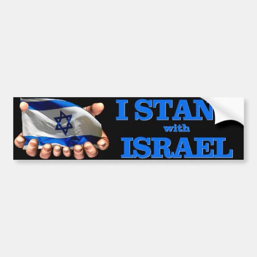 I Will Stand With Israel Bumper Sticker
