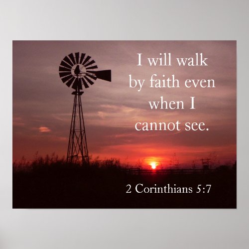 I will walk by faith _ Scripture Poster 2