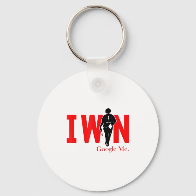 I Win Google Me Motivational Confidence Shirt  Keychain (Front)