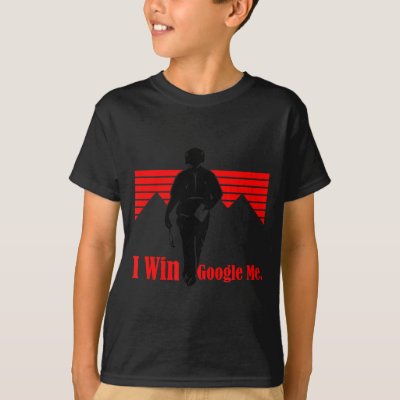 I Win Google Me Motivational Retro Silhouette Shir T-Shirt