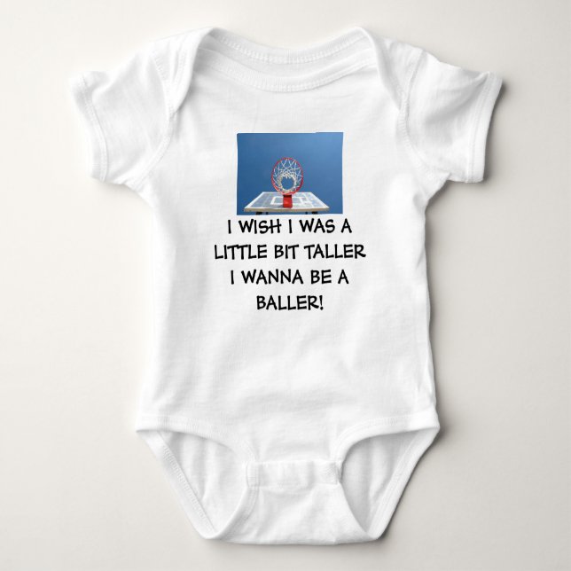 I WISH I WAS A LITTLE BIT TALLER BABY BODYSUIT (Front)