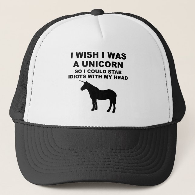 I Wish I Was A Unicorn Trucker Hat (Front)