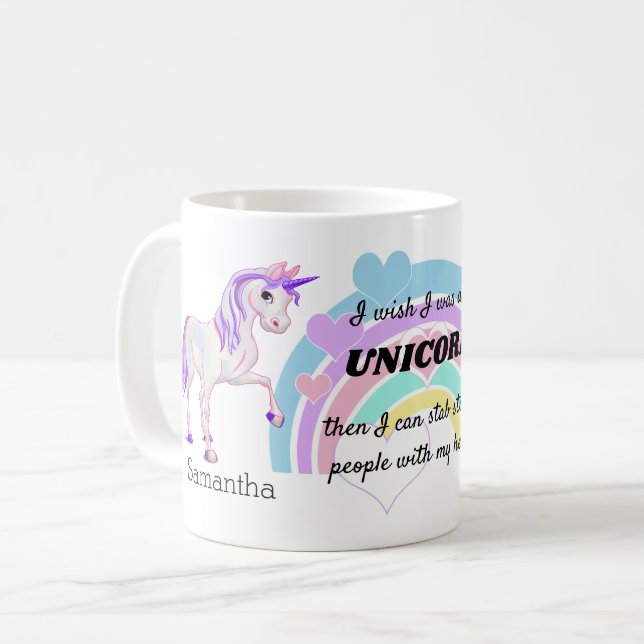 I wish I was an Unicorn Coffee Mug (Front Left)