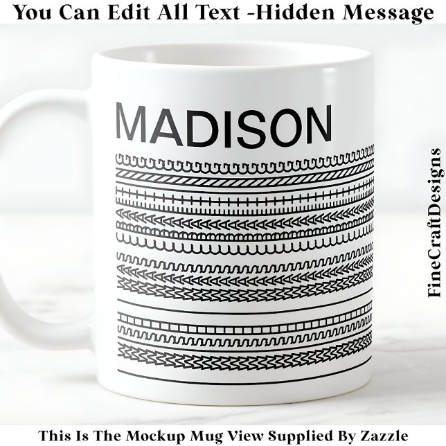 I Wish I Was Crafting & Name Hidden Message 090B  Coffee Mug (Creator Uploaded)