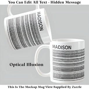 I Wish I Was On The Beach Hidden Text & Name 103B Coffee Mug