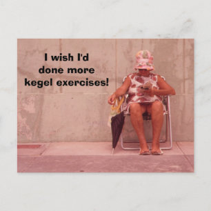 I wish I'd done more kegel exercises! - Vintage Postcard