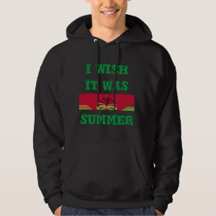 I Wish It Was Summer Men's Basic Hooded Sweatshirt