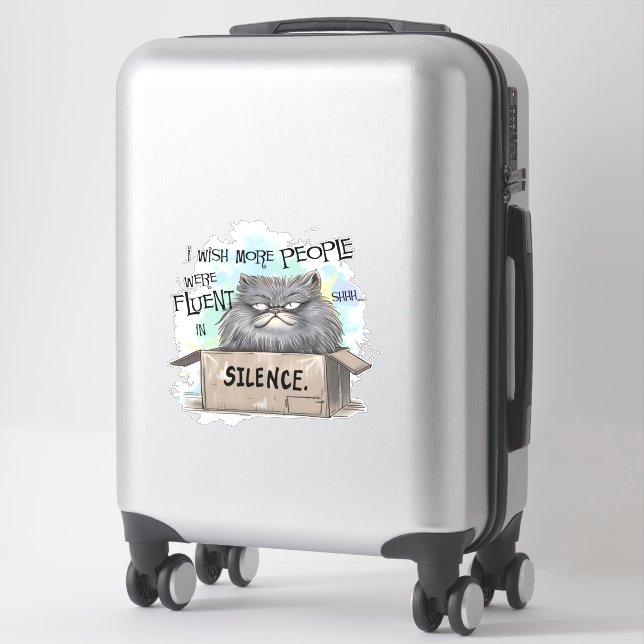 I wish more people were fluent sticker (Suitcase)