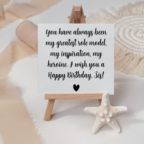 I Wish You A Happy Birthday Sister  Amazing Card