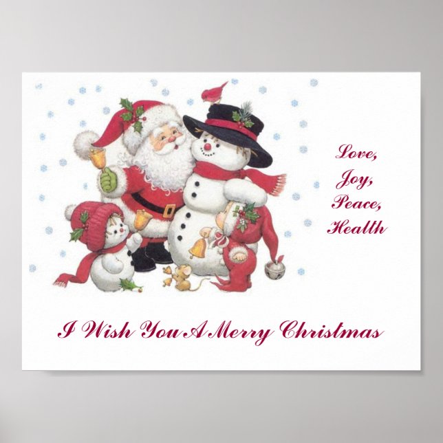 I Wish You A Merry Christmas Poster (Front)