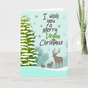 I wish you a merry vegan christmas, card