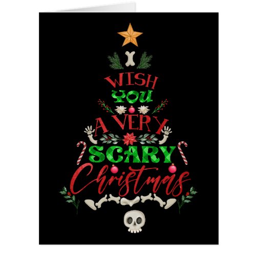 I wish you a very scary Christmas tree skeleton
