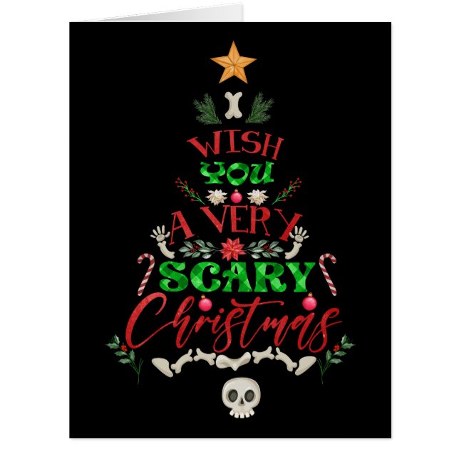 I wish you a very scary Christmas tree skeleton (Front)