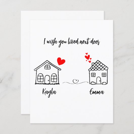 I Wish You Lived Next Door (Front/Back)