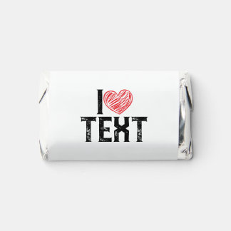 I WITH RED HEART DESIGN HERSHEY'S MINIATURES