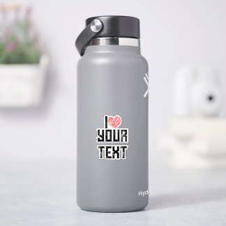 I WITH RED HEART DESIGN STICKER
