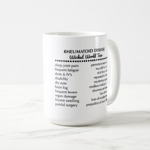 I Woke Up Like This mug with concert list on back