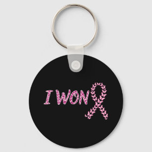 I Won Breast Cancer Awareness Support Pink Ribbon  Keychain