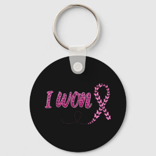 I Won Breast Cancer Awareness Support Pink Ribbon  Keychain