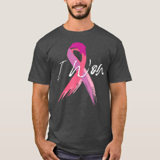 I won breast cancer awareness support pink ribbon T-Shirt