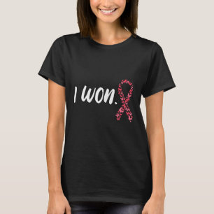 I Won Breast Cancer Awareness Support Pink Ribbon T-Shirt