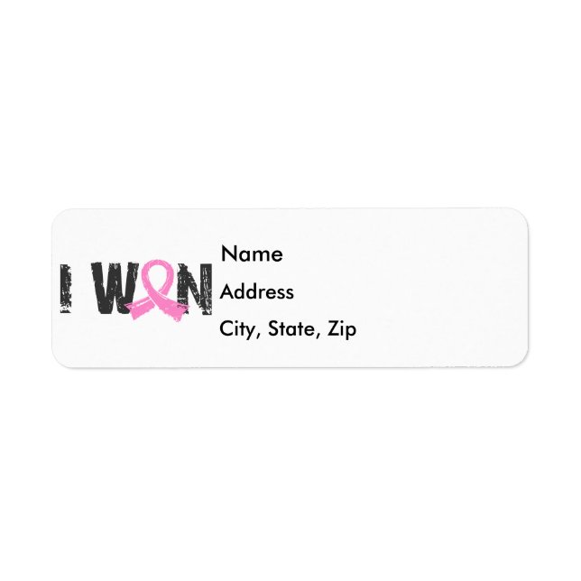 I Won Breast Cancer Label (Front)