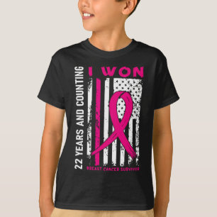I Won Breast Cancer Survivor 22 Year Anniversary C T-Shirt