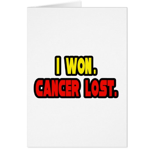 I Won. Cancer Lost. Cards (Front)