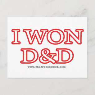 I Won D&D Postcard