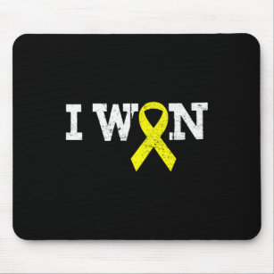 I WON Gold Ribbon Kid Support Childhood cancer awa Mouse Pad