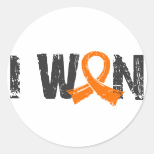 I Won Kidney Cancer Classic Round Sticker