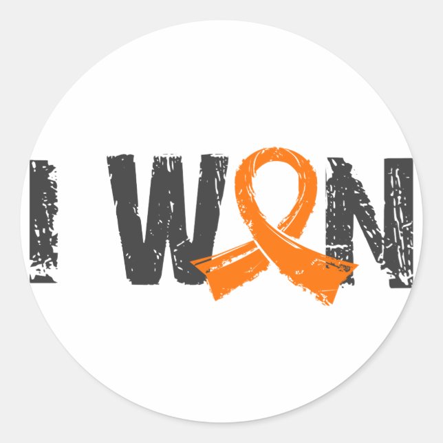I Won Kidney Cancer Classic Round Sticker (Front)
