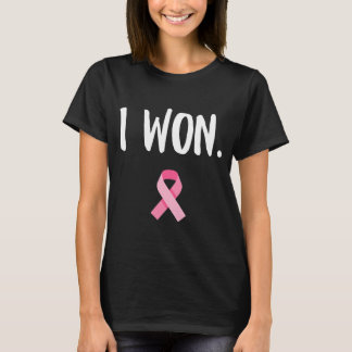 I Won Pink Ribbon Survivor Breast Cancer T-Shirt