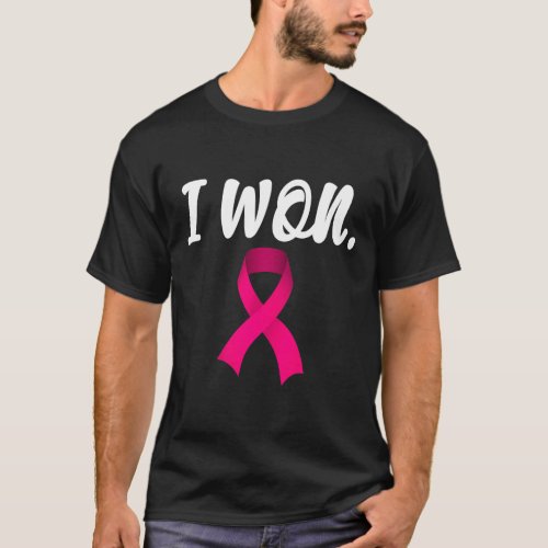 I Won Survivors In October Wear Pink Breast Cancer T_Shirt