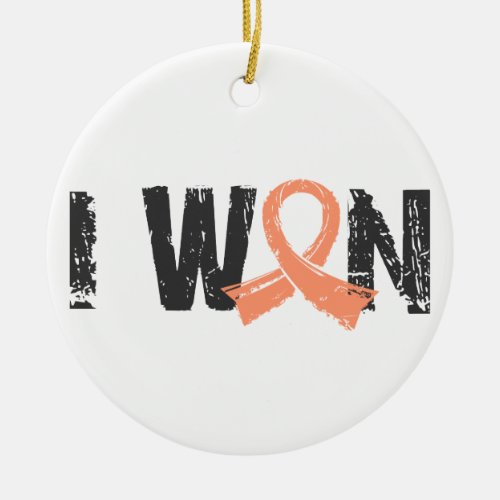 I Won Uterine Cancer Ceramic Ornament