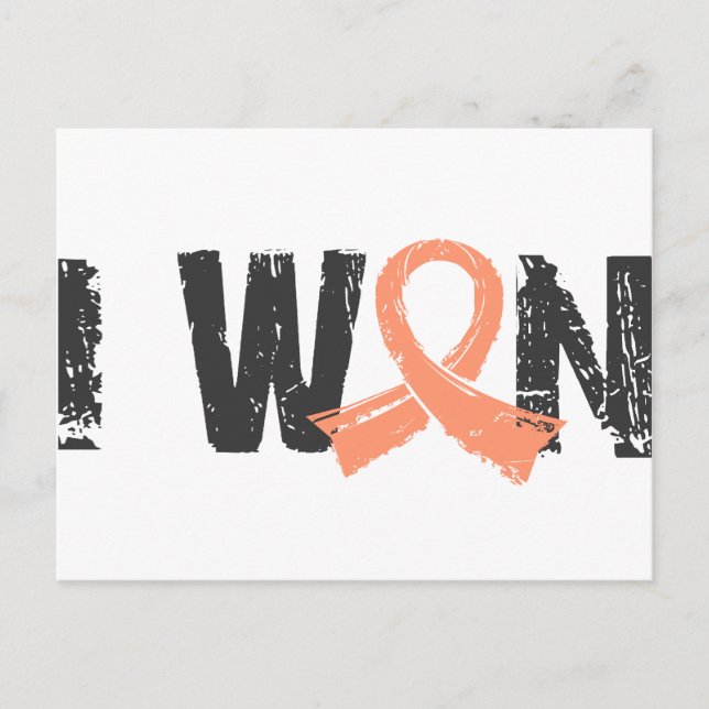 I Won Uterine Cancer Postcard (Front)