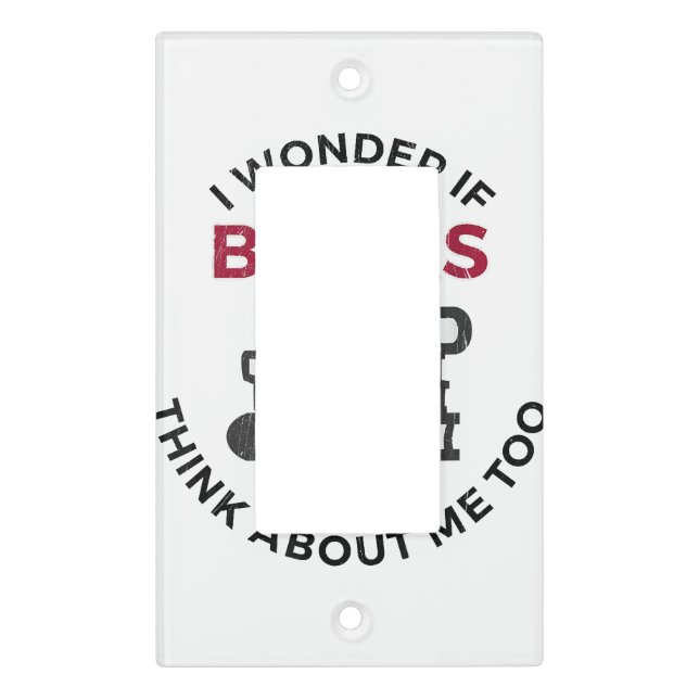 I Wonder If Books Think About Me Too - Funny Readi Light Switch Cover (Front)